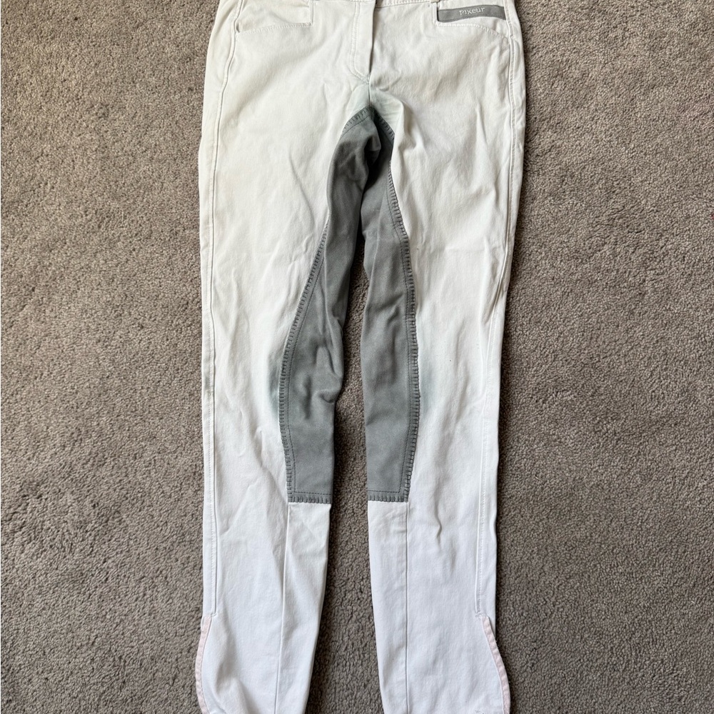 Women's Two-Tone Gray and White Chinos